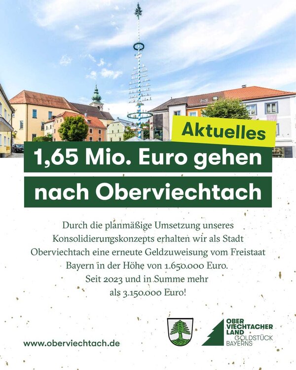 Bild vergr&ouml;&szlig;ern: Geldzuweisung Freistaat Bayern