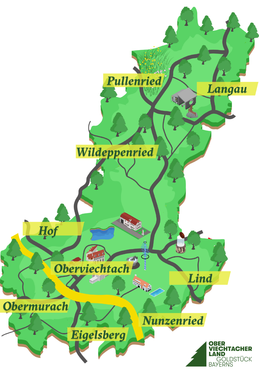Bild vergrößern: Oberviechtacher Land Karte