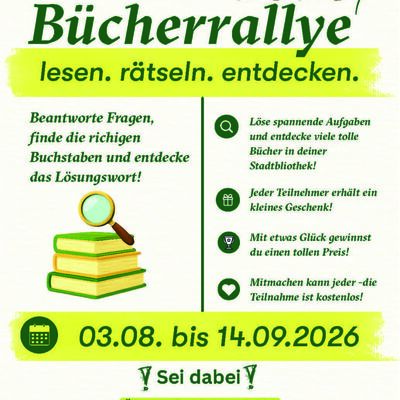 B&uuml;cherrallye- Plakat neu